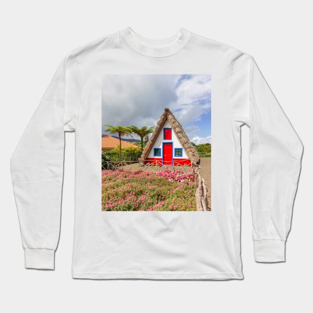 Madeira Traditional House Long Sleeve T-Shirt by RenataCacaoPhotography